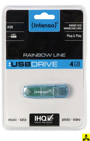 Intenso Rainbow 4GB USB Flash - Blue Preview